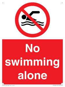 No swimming alone